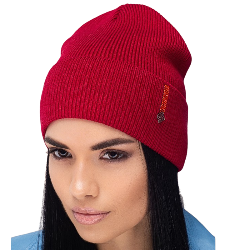 Шапка Leks КРАСА з манжетом на флісовій підкладці One size Червоний (121222)