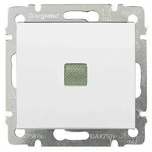Выключатель одноклавишный Legrand Valena с подсветкой промежуточный Белый (774448)