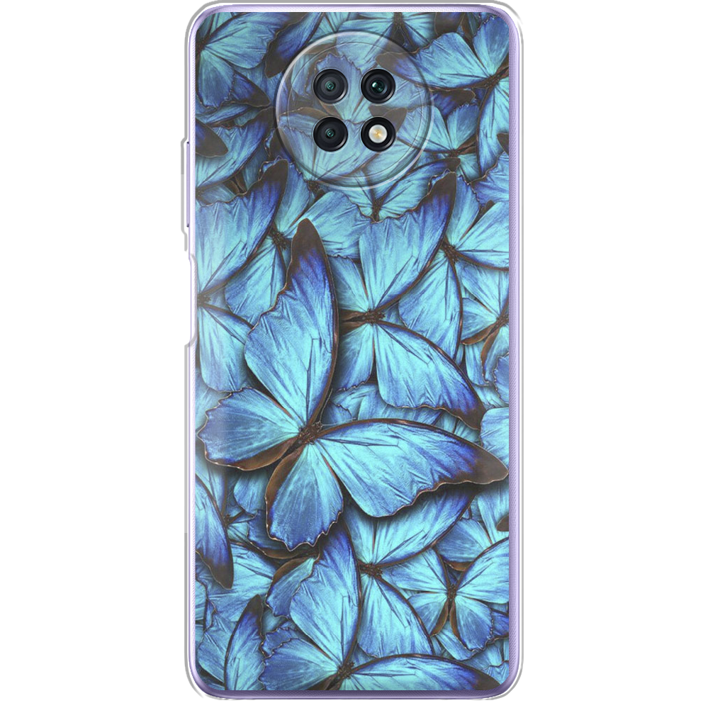 Чехол BoxFace Xiaomi Redmi Note 9T лазурные бабочки Прозрачный силикон (42123-up1550-42123)