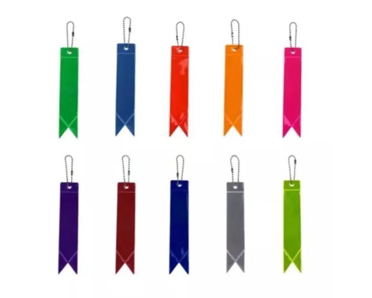 Брелок светоотражающий 10 шт. 15x3 см Разноцветный (16789/1)