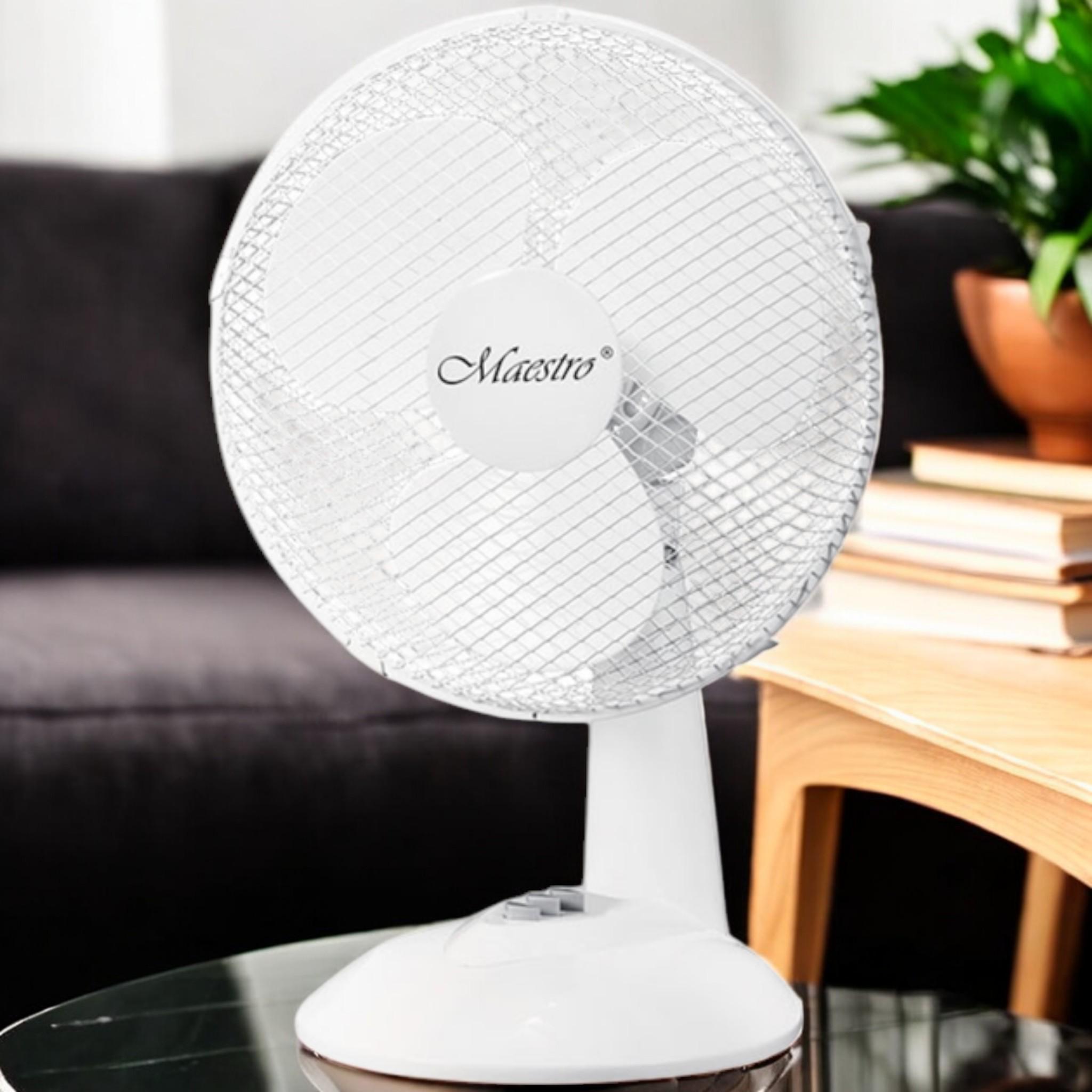 Вентилятор настільний Maestro MR-904 50 Вт 30 см White (V_MR904 White) - фото 4 Вентилятор настільний Maestro MR-904 50 Вт 30 см White (V_MR904 White) - фото 4