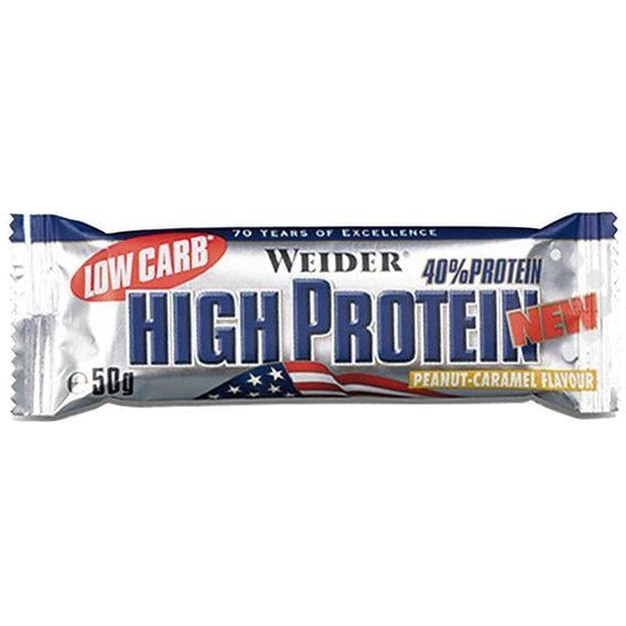 Протеиновый батончик Weider Low Carb High Protein Bar 50 г Peanut - Caramel Протеиновый батончик Weider Low Carb High Protein Bar 50 г Peanut - Caramel