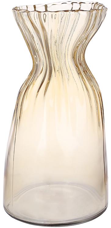 Ваза стеклянная Грейс 31 см Янтарный