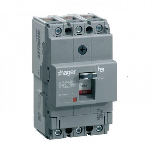Автоматический выключатель Hager x160 3p 125 A 18 кА (HDA125L)