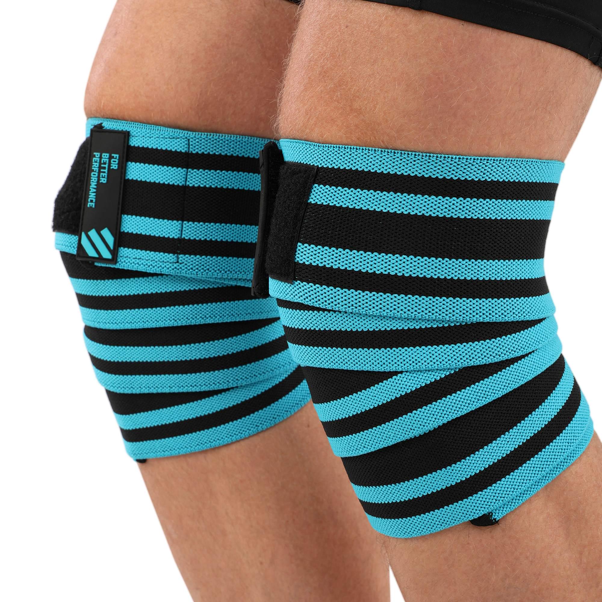 Бинты коленные LiveUp LP8724 KNEE WRAPS 170х8 см 2 шт. Сине-черный (34716233)