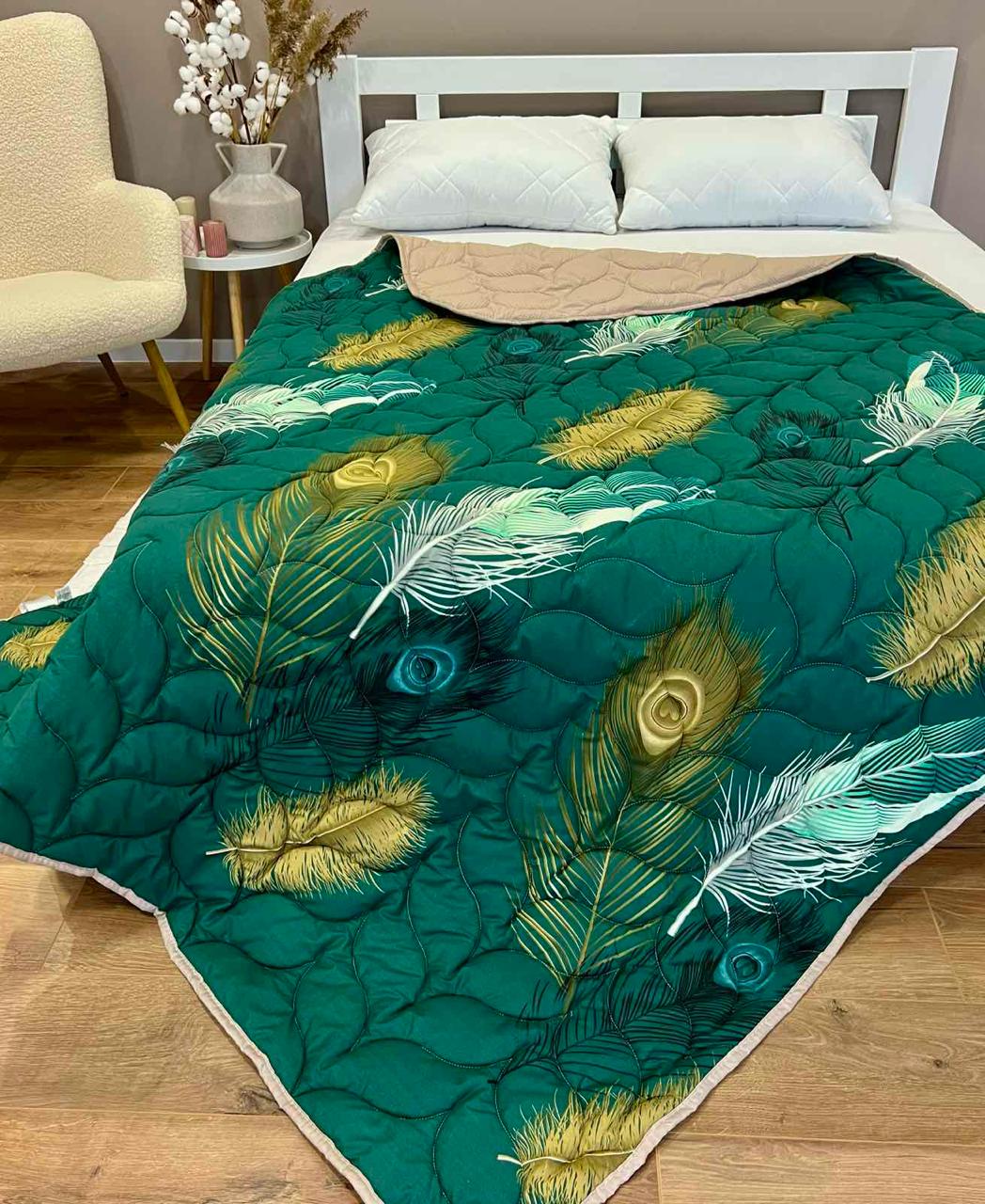 Одеяло летнее двухстороннее с рисунком полутораспальное 150x210 см Зеленый (27481190) - фото 7 Одеяло летнее двухстороннее с рисунком полутораспальное 150x210 см Зеленый (27481190) - фото 7