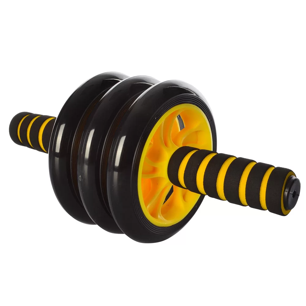 Ролик для преса U-Power AB Wheel з килимком Жовтий (U13002)