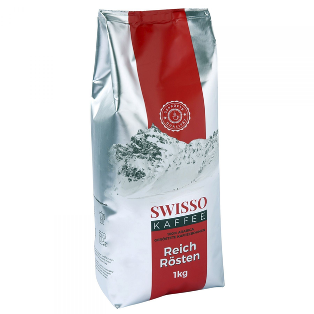 Кава в зернах Swisso Kafee Reich Rosten 100% Arabica 1 кг