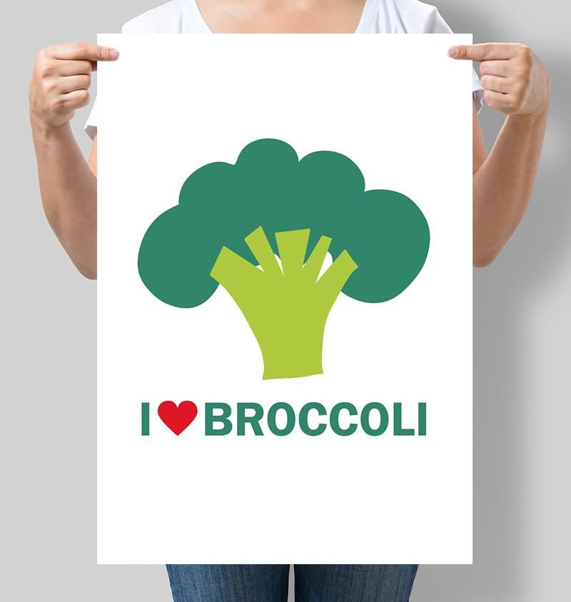 Постер Вегетарианство I love broccoli 42x60 см A2 без рамки (M174_A2) Постер Вегетарианство I love broccoli 42x60 см A2 без рамки (M174_A2)