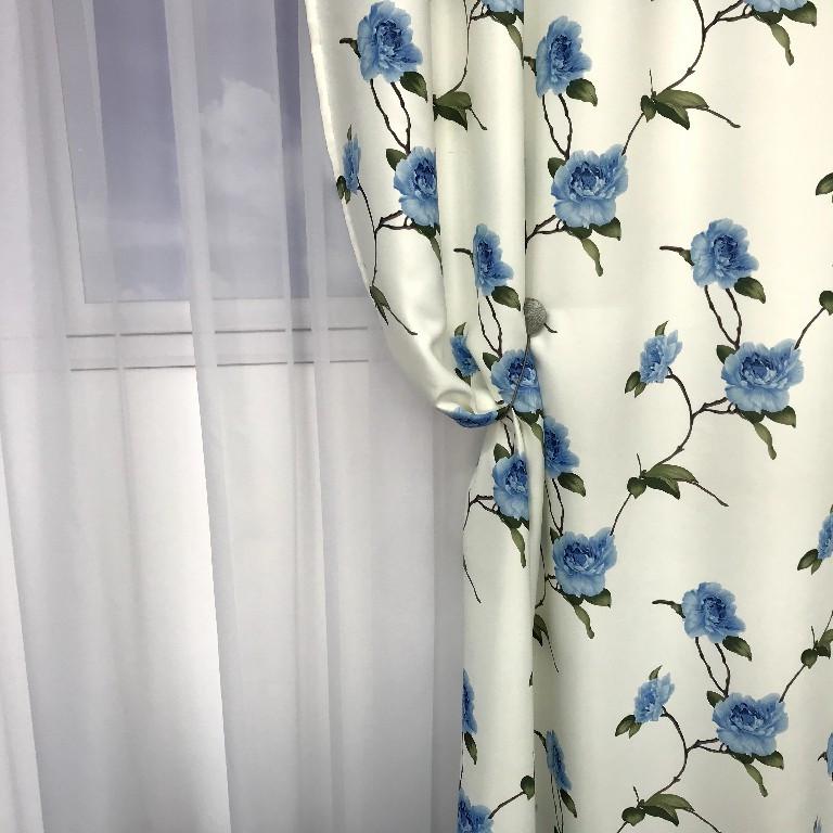 Готові штори з принтом прованс ALBO 150x270 см 2 шт. Блакитний - фото 4 Готові штори з принтом прованс ALBO 150x270 см 2 шт. Блакитний - фото 4