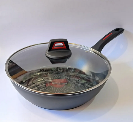 Сковорода Edenberg со стеклянной крышкой 3,5 л 28х7,5 см Черный (EB-13088)