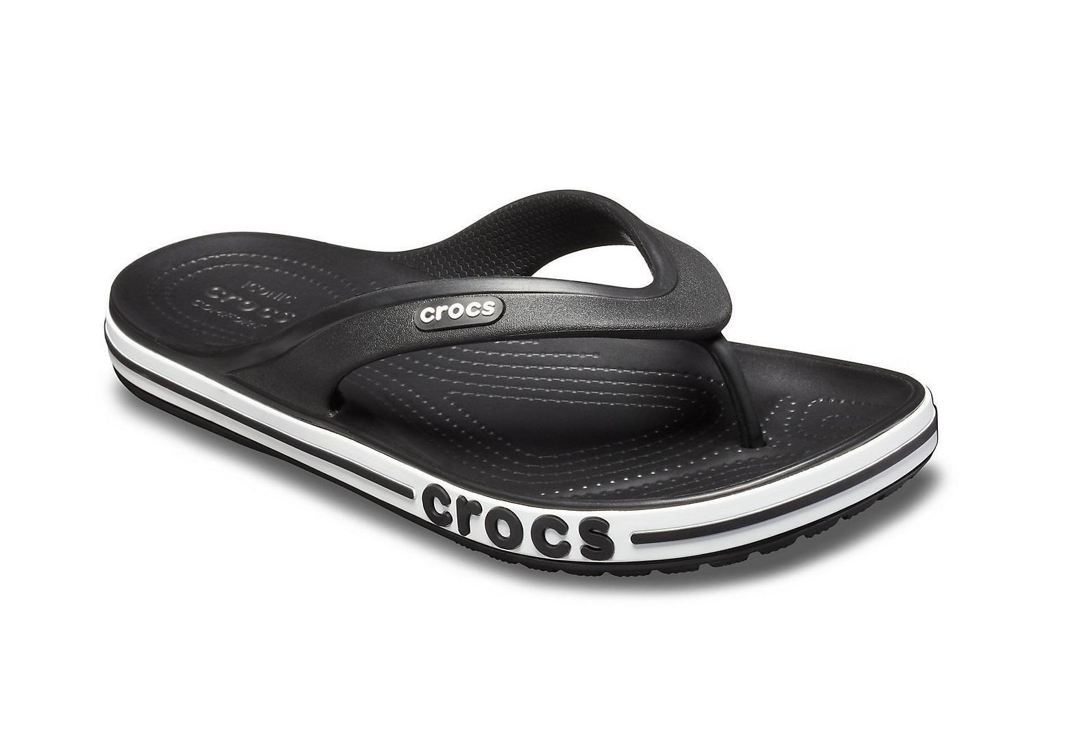 Вьетнамки Crocs Bayaband Flip M8W10 р. 41 26,5 см Black/White (205393-M) - фото 2 Вьетнамки Crocs Bayaband Flip M8W10 р. 41 26,5 см Black/White (205393-M) - фото 2