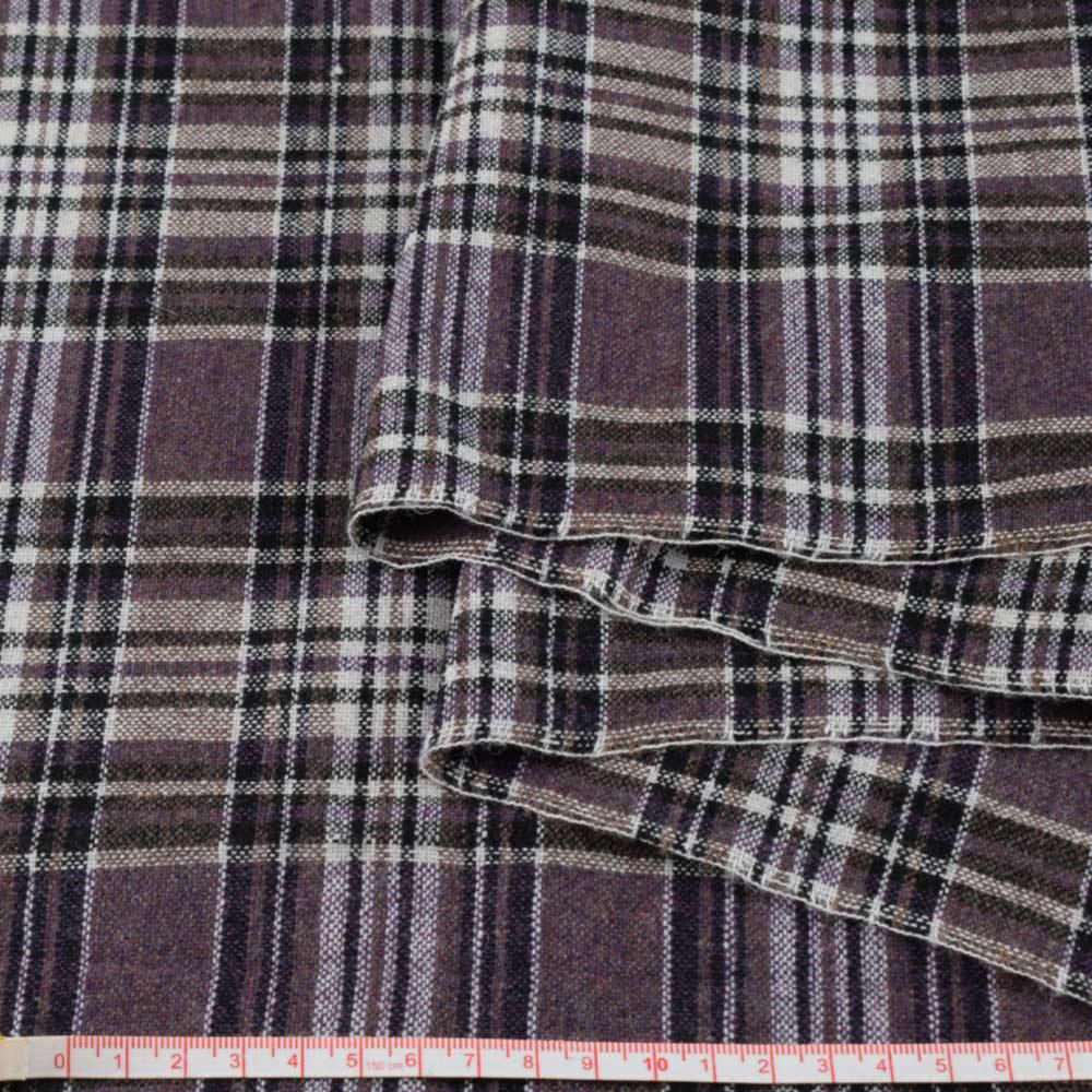 Ткань шотландка в клетку ширина 152 см Фиолетовый (11972.010) - фото 2 Ткань шотландка в клетку ширина 152 см Фиолетовый (11972.010) - фото 2