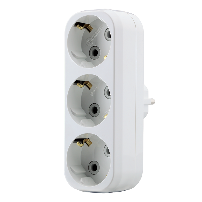 Разветвитель Makel с заземлением 3 гнезда (1338017427)