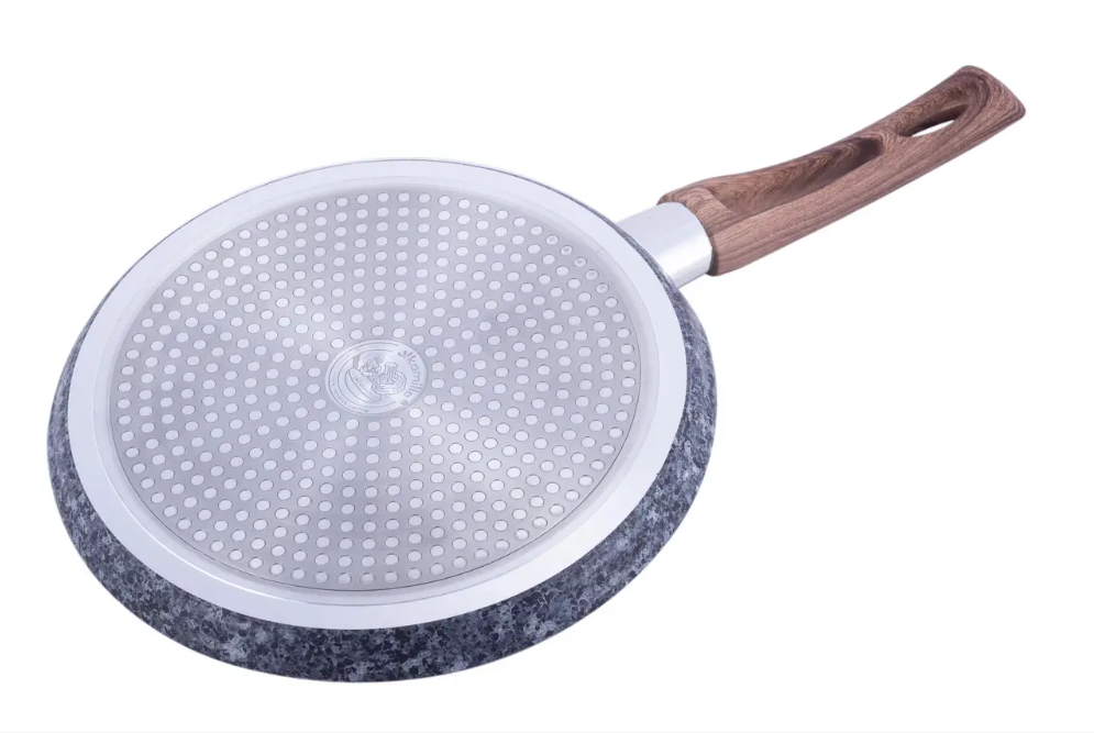 Сковорода блинная Kamille KM-4172 для индукции и газа алюминий 28 см Grey marble (NA002188) - фото 2