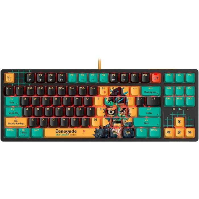 Клавиатура игровая оптико-механическая BLOODY AT98 Renegade 98 клавиш Alpha Optical Switch RGB Black (35227046)