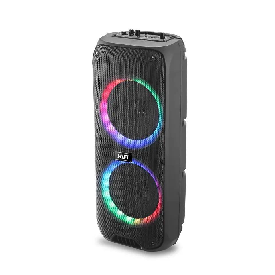 Портативна акустична система Winso RX-8250В RGB з мікрофоном та пультом 2х8" 20 W (30c44c12) - фото 5