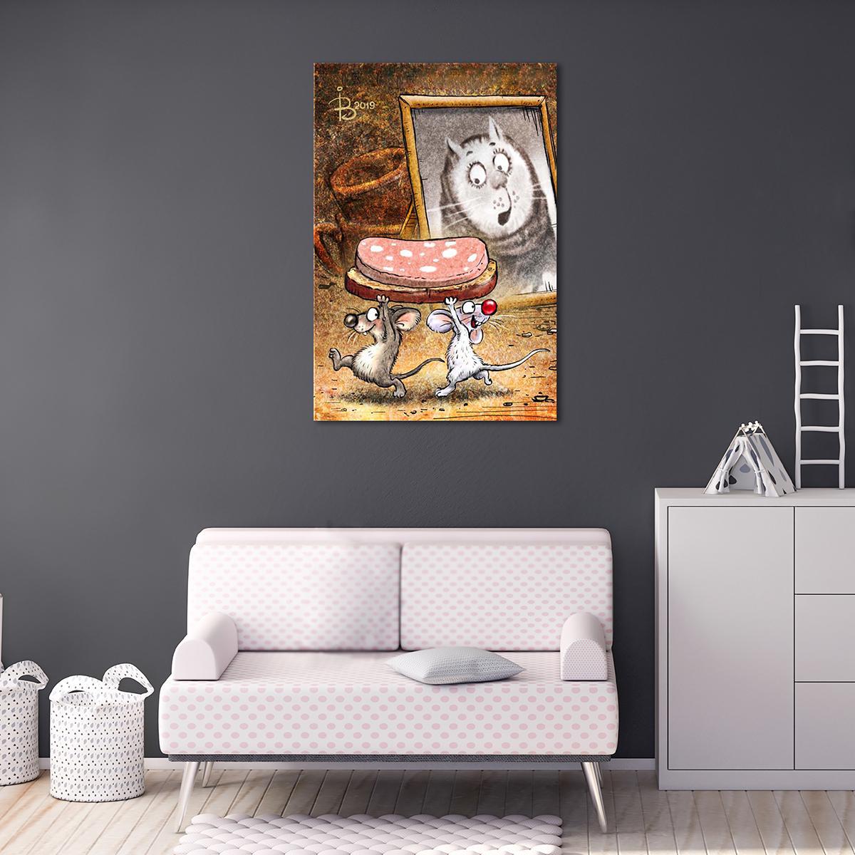 Модульная картина Утащили под носом 1 модуль 50x75 см