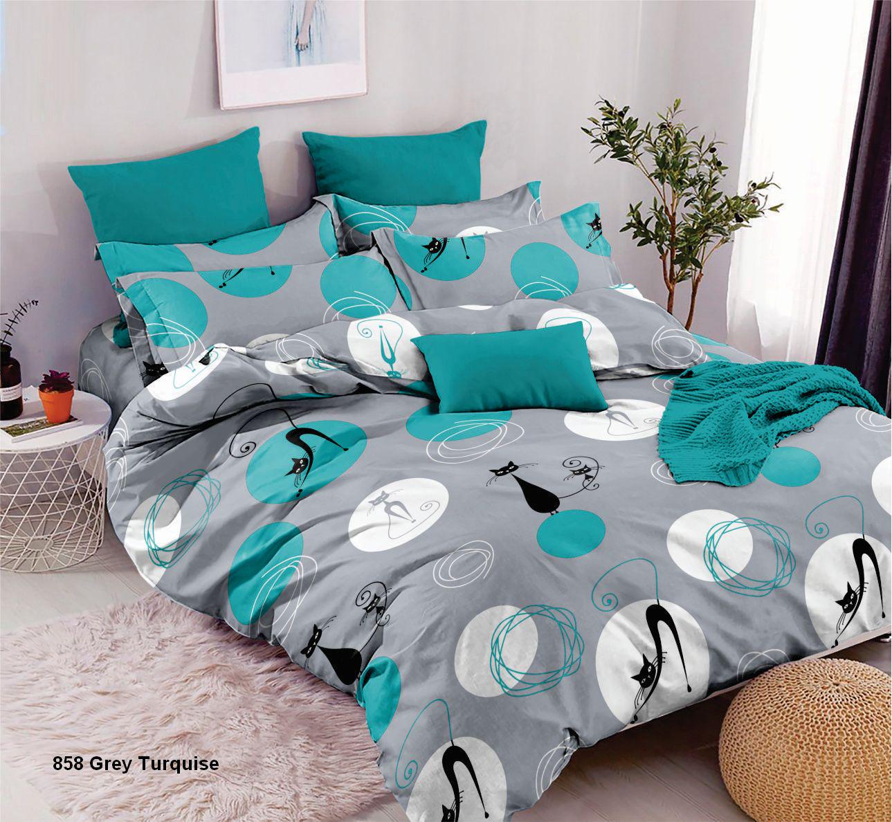 Простирадло полуторне Коти бязь голд люкс 160х220 см Сірий (20837556)