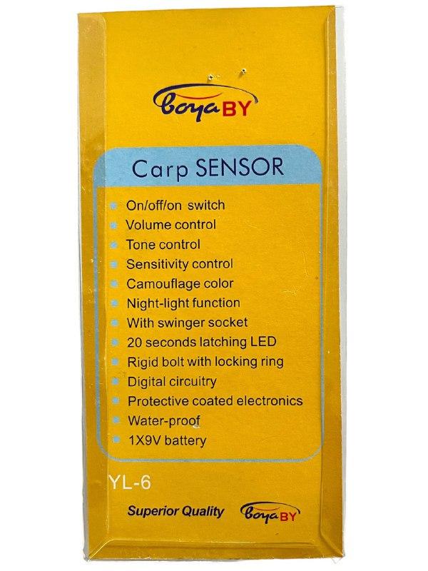 Сигналізатор клювання BoyaBY Carp Sensor YL-6 Камуфляж/свінгер на ланцюжку з підключенням Синій (1898534489) - фото 4