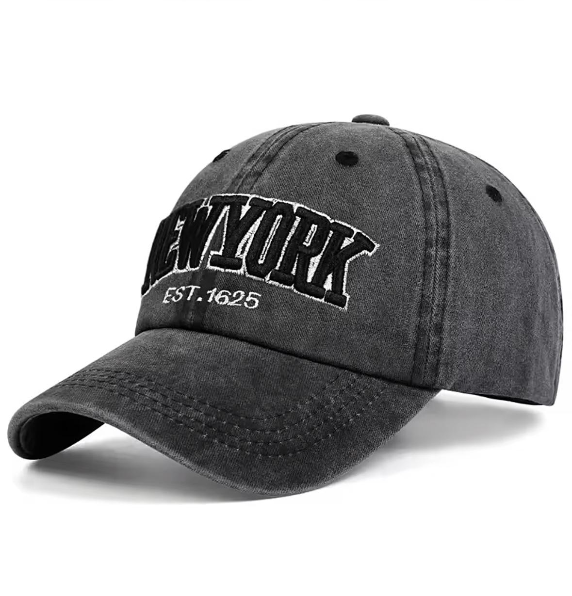 Кепка унисекс Wuke логотип New York 1625 с изогнутым козырьком One size Черный (B734)