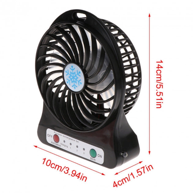 Вентилятор настольный Home Fest Portable Mini Fan XSFS-01 USB портативный Черный (11316209) - фото 2