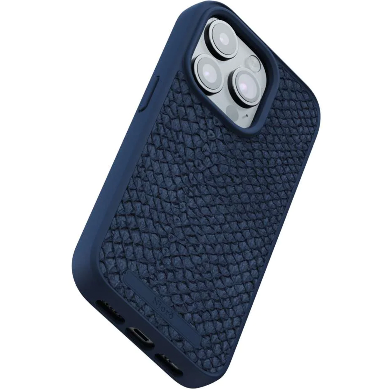 Чехол накладка Njord Salmon Leather MagSafe Case for iPhone 15 Pro, Petrol Blue (NA53SL01) - фото 5