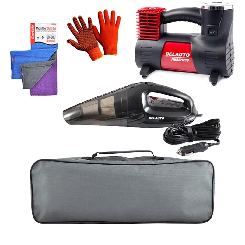 Подарочный набор компрессор + автопылесос