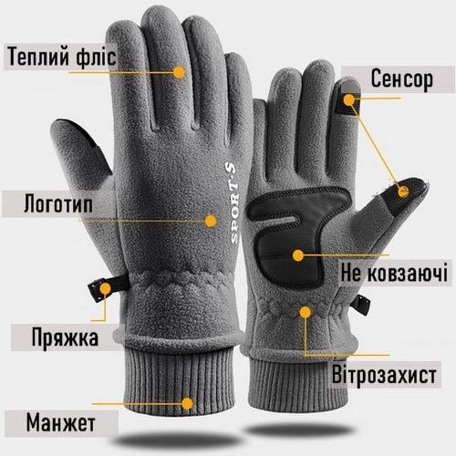 Рукавички зимові універсальні STORM N703 р. 8/M сенсор/водовідштовхувальні/антиковзкі/фліс Чорний (n_703_black_m) - фото 6 Рукавички зимові універсальні STORM N703 р. 8/M сенсор/водовідштовхувальні/антиковзкі/фліс Чорний (n_703_black_m) - фото 6