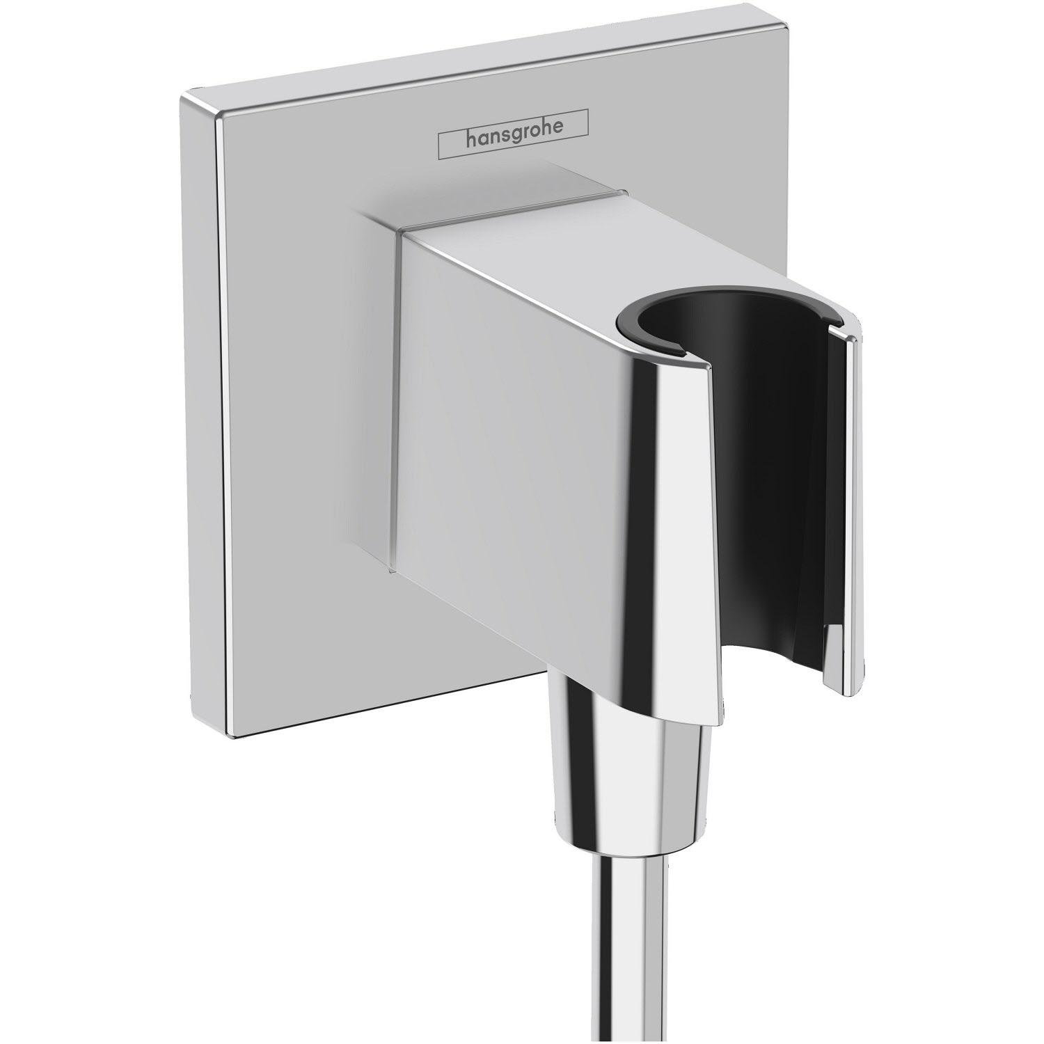 Підключення душового шлангу Hansgrohe FixFit 26889000 з тримачем для лійки Хром (153212)