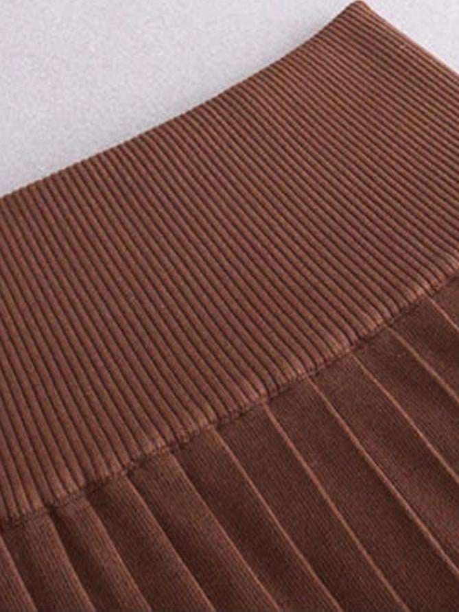 Юбка-карандаш плиссированная трикотажная Forza Viva MW-KS-1613-1 р. 44 Коричневый (17852323) - фото 3 Юбка-карандаш плиссированная трикотажная Forza Viva MW-KS-1613-1 р. 44 Коричневый (17852323) - фото 3