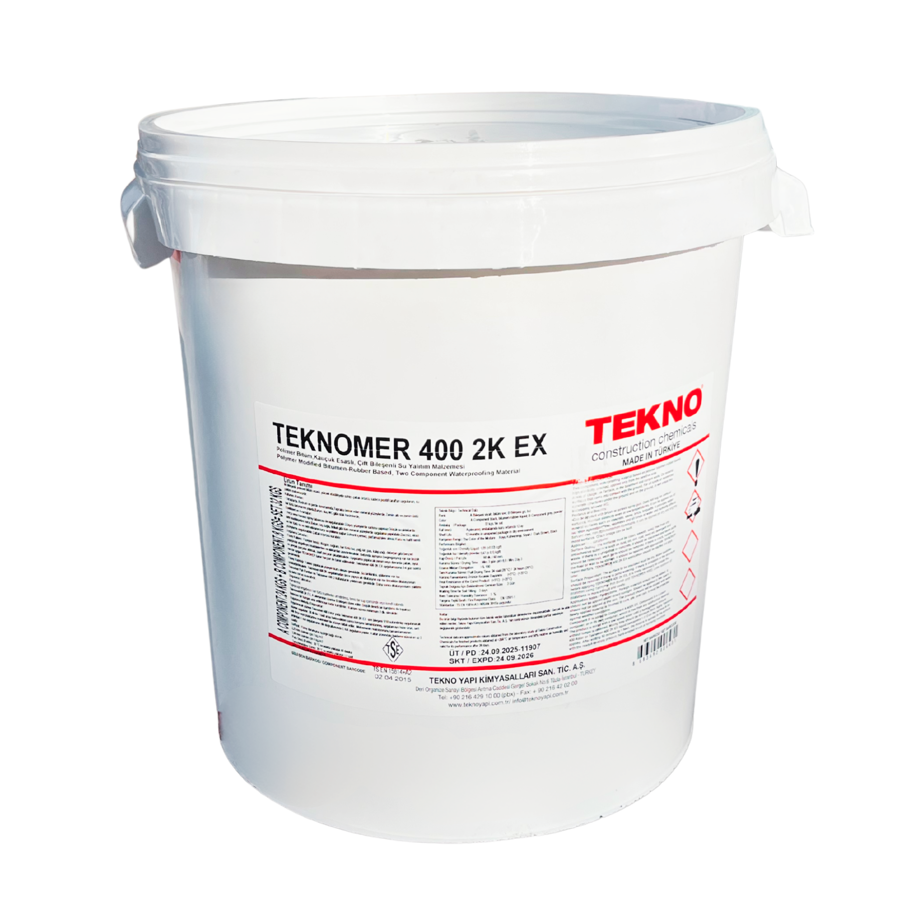Мастика бітумно-полімерна еластична Teknomer 400 2K EX для приклеювання теплоізоляції 32 кг (30084886) Мастика бітумно-полімерна еластична Teknomer 400 2K EX для приклеювання теплоізоляції 32 кг (30084886)