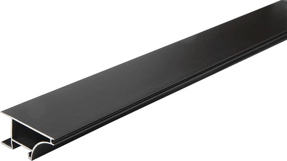 LED-профиль алюминиевый GTV GLAX венечный для набивки на плиту 18 мм 3 м Черный (27771137)