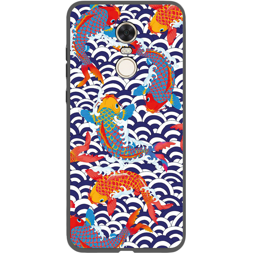Чехол BoxFace Xiaomi Redmi 5 Plus Koi Fish Черный силикон (32522-up2477-34772)