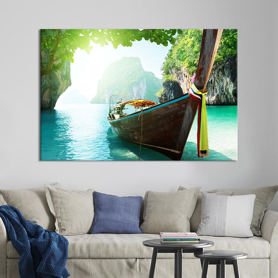 Настенний декор Лагуна среди скал 51x34 см (1894-1)