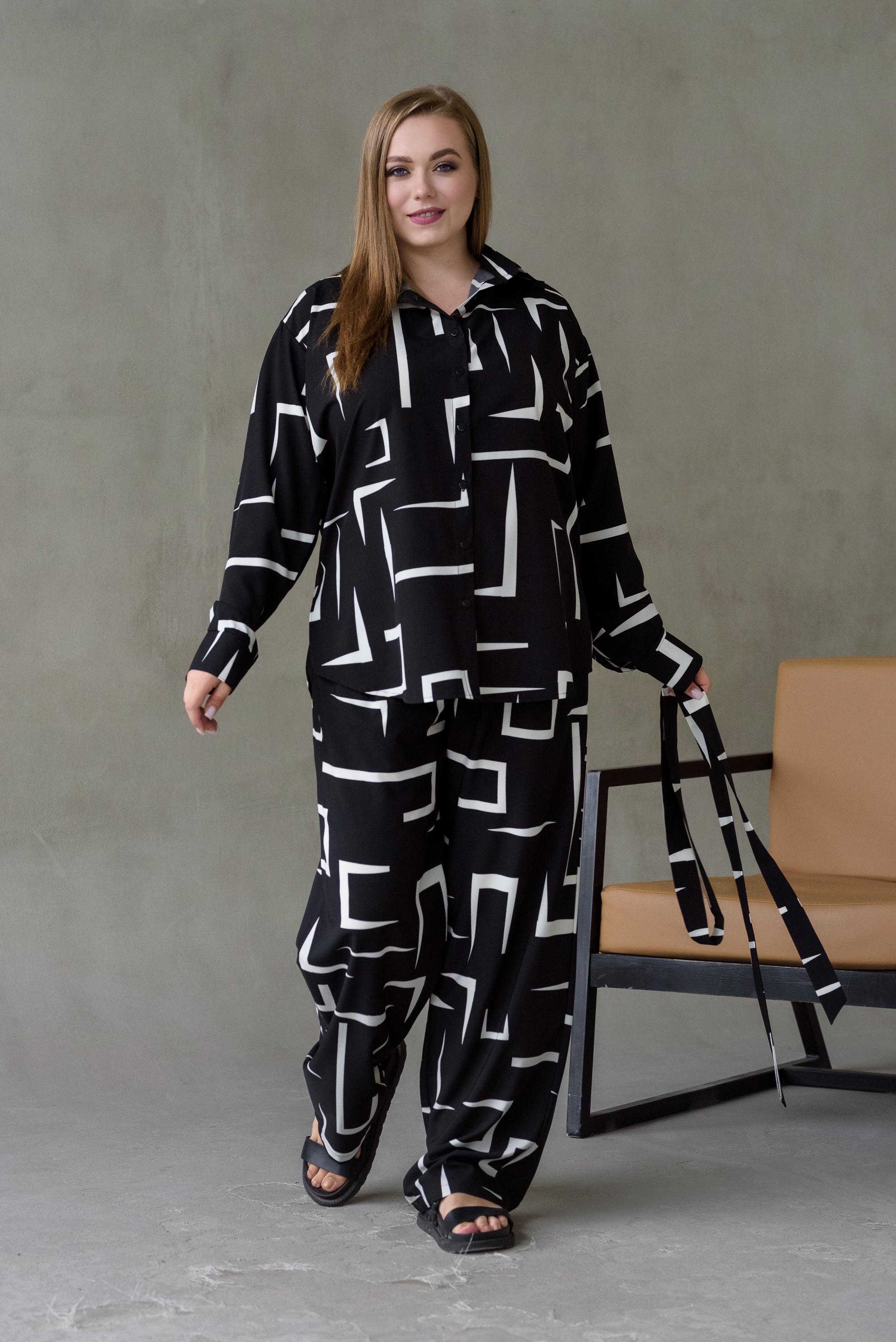 Костюм штапельный женский Риона р. 62 Черный - фото 5 Костюм штапельный женский Риона р. 62 Черный - фото 5