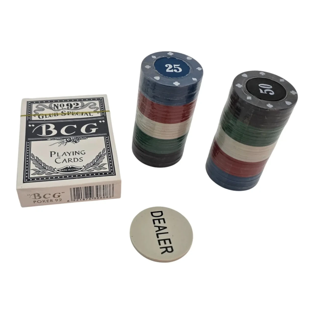 Покерный набор на 60 фишек с картами и жетоном дилера (36707)