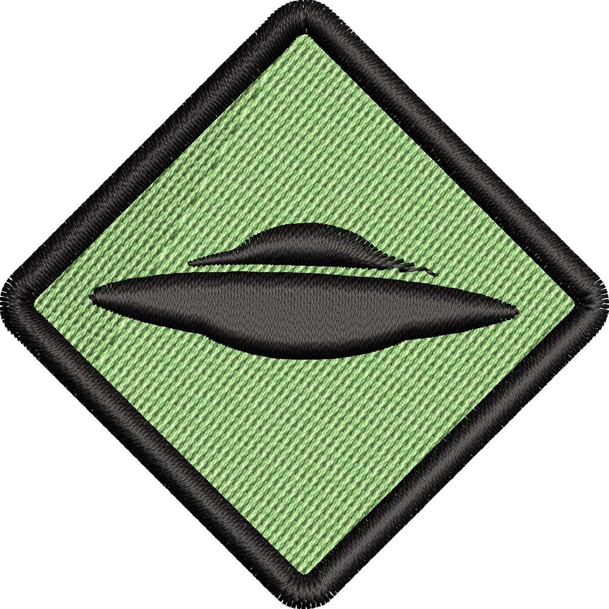 Нашивка патч НЛО 6x6 см (501410236)