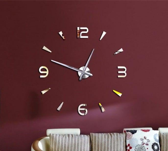 Годинник настінний 3D Timelike Арабські 2 100 см Срібний (1482207) - фото 3