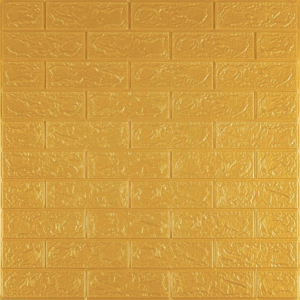 3D-панель самоклеющаяся Sticker Wall Золотой кирпич 700х770х3 мм (Панель-11-3мм)