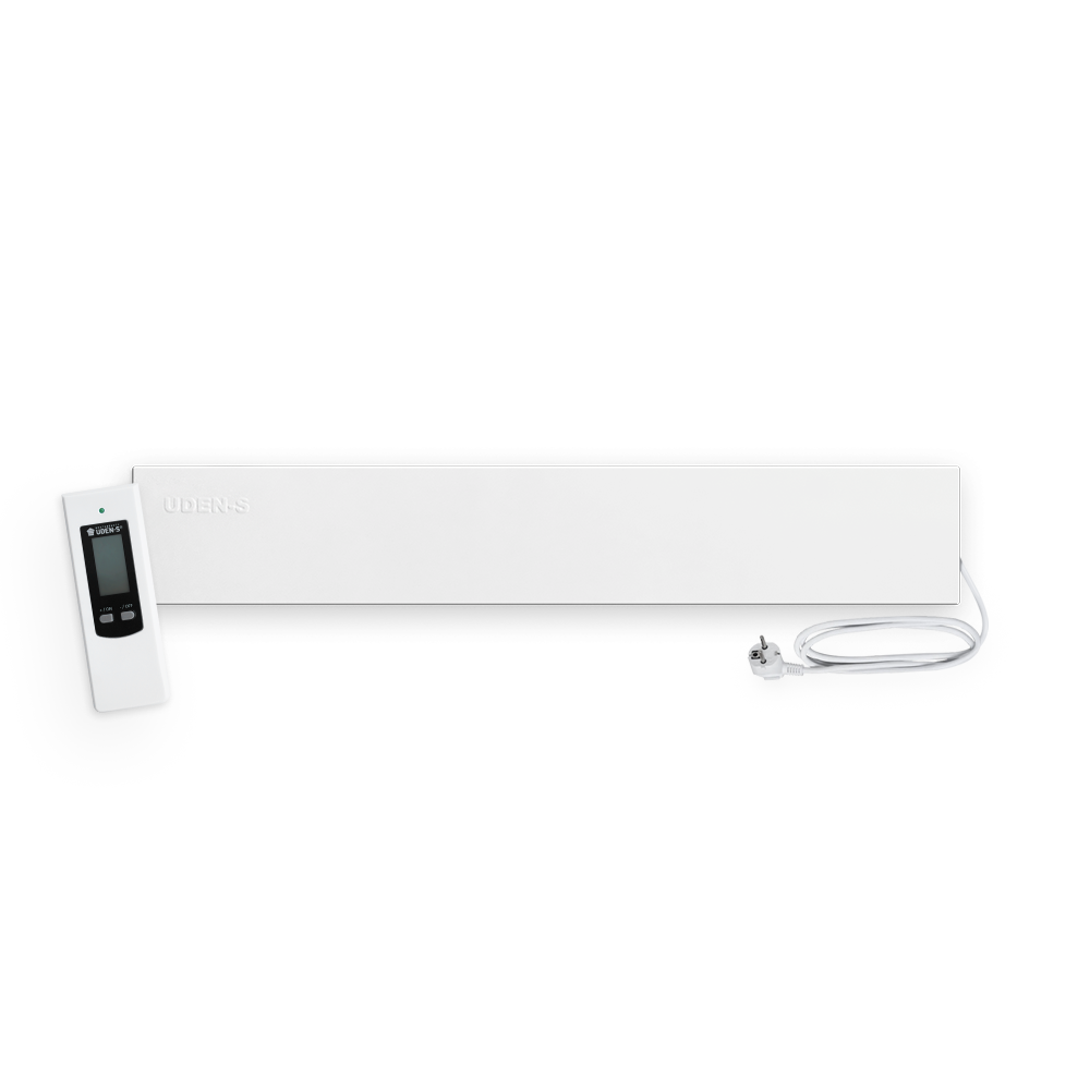 Тепловая панель металлокерамическая Uden-S-250 с терморегулятором и д/у до 5 м2 980х160 мм Белый (25748452)