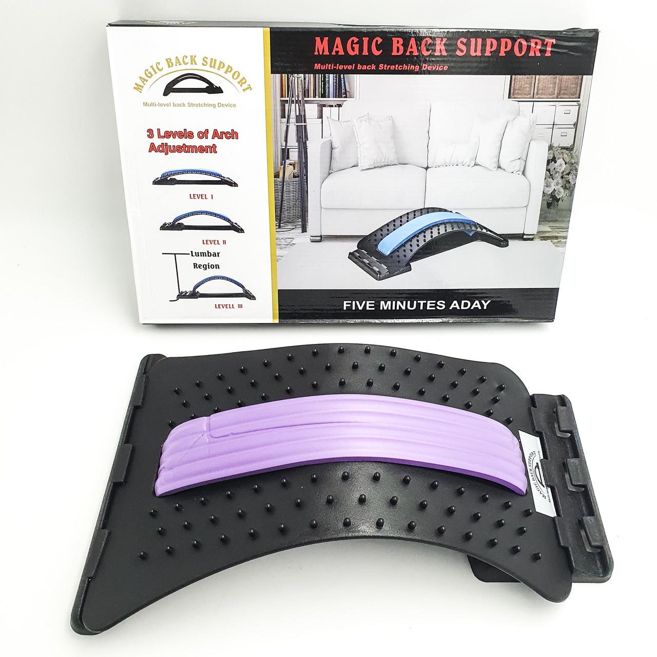 Масажер для спини Back Magic Support 3-х рівневий та місток акупунктурний (17945211) - фото 5