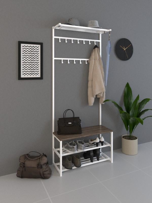 Прихожая металлическая SUNRISE 3 80 см Белый/Трюфель Прихожая металлическая SUNRISE 3 80 см Белый/Трюфель