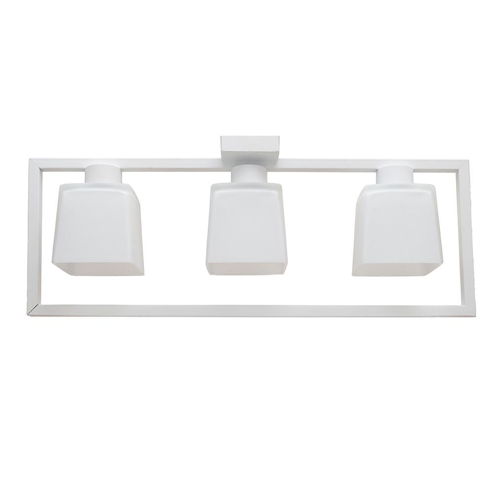 Люстра MSK ELECTRIC Boston со стеклянными плафонами под лампы Е27 Белый (NL 400230-3 WH)