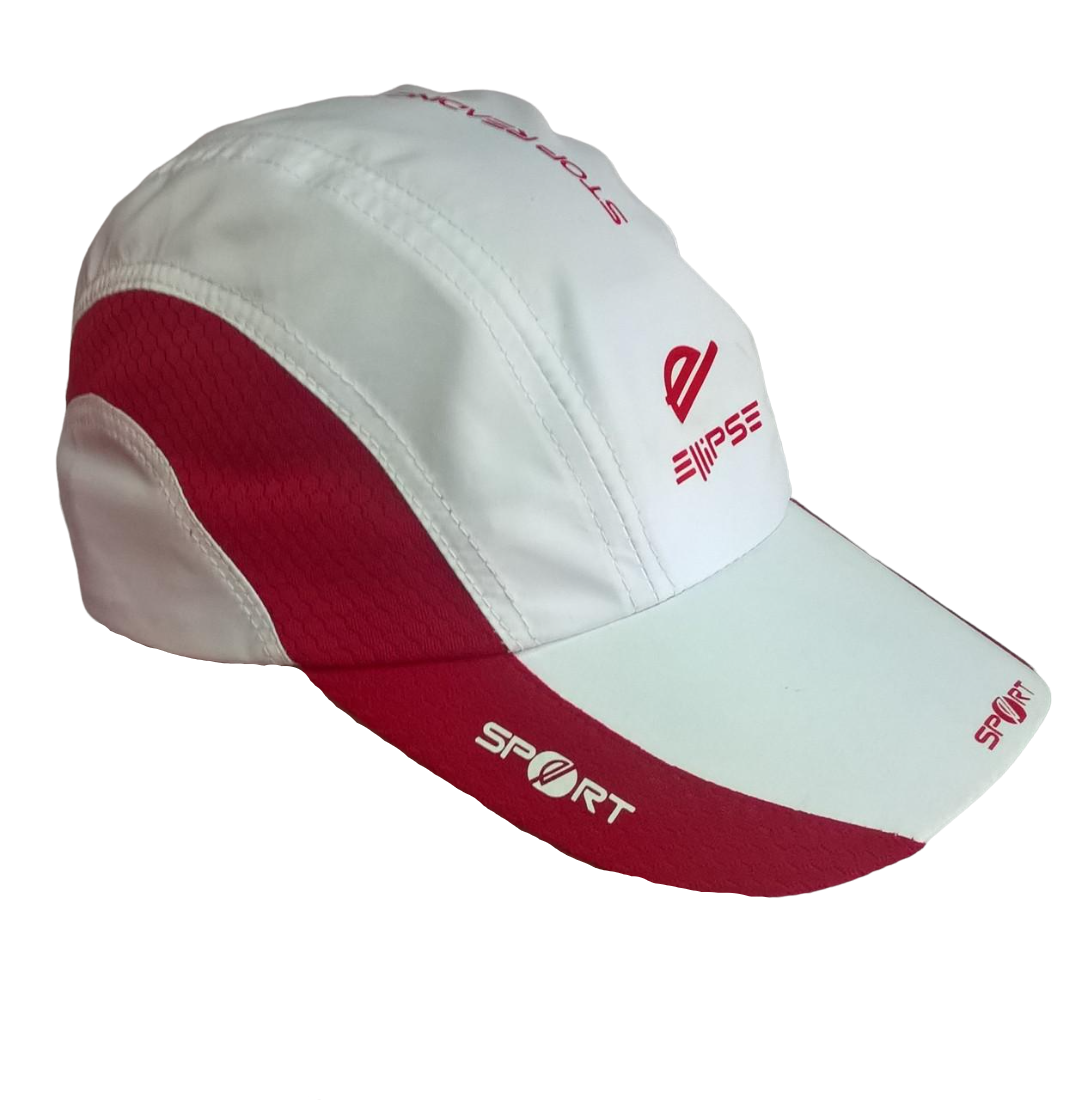 Бейсболка мужская ELLIPSE 60 см 622/1WR из плащевой ткани Белый/Красный