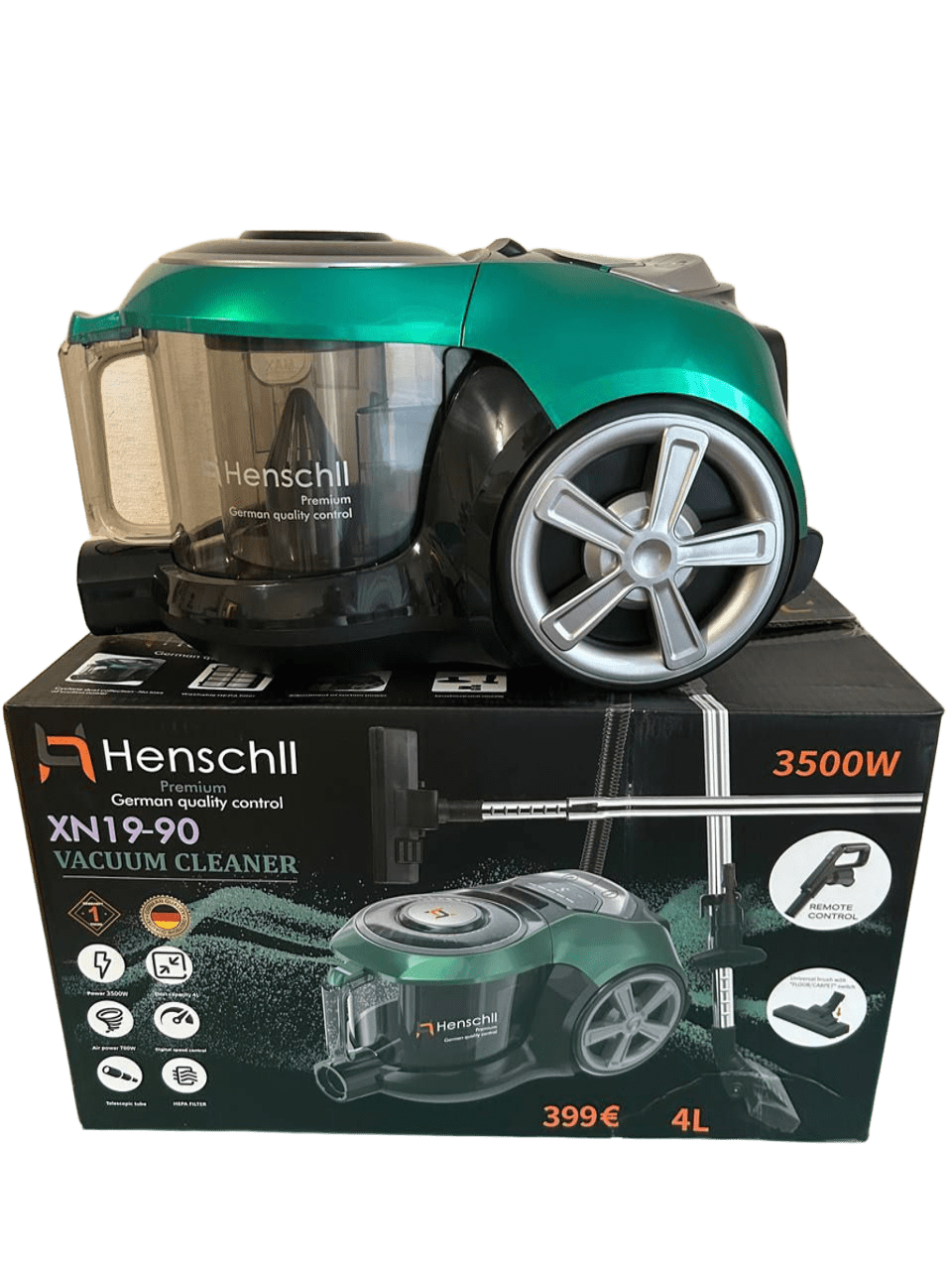 Пилосос безмішковий Henschll XN19-90 з дистанційним керуванням на ручці 3500 Вт (XN19-90Z) Пилосос безмішковий Henschll XN19-90 з дистанційним керуванням на ручці 3500 Вт (XN19-90Z)