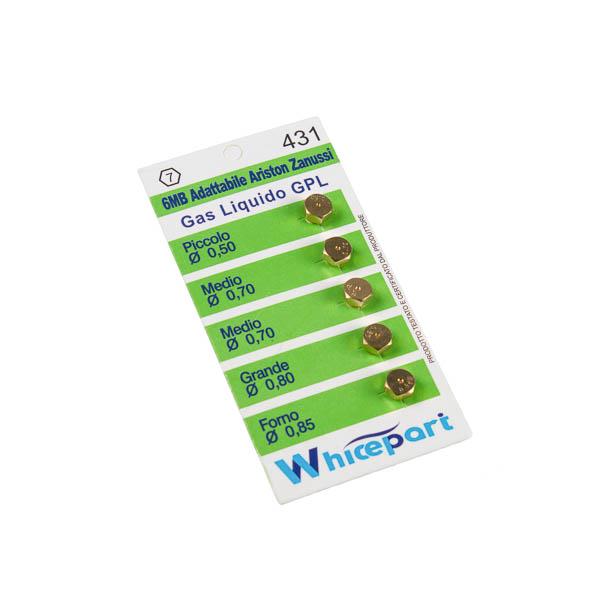 Набор форсунок горелки Whicepart 431 5 шт. для газовой плиты (00000037451)