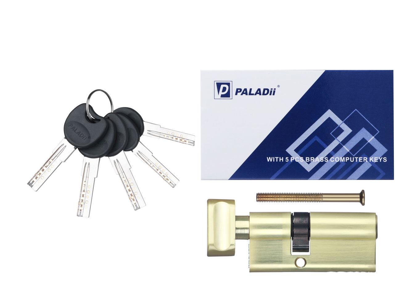 Цилиндр Paladii ST 70 мм Т30x40 5 ключей PB Желтый (ПЦ158) - фото 2 Цилиндр Paladii ST 70 мм Т30x40 5 ключей PB Желтый (ПЦ158) - фото 2