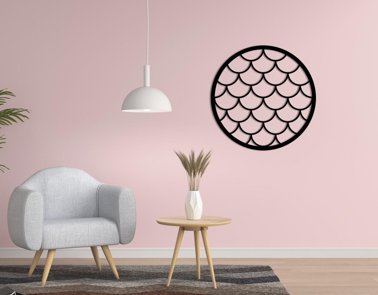 Декоративное панно на стену Upwood Decor Circle-056 05 70х70 см Black (1579473718)