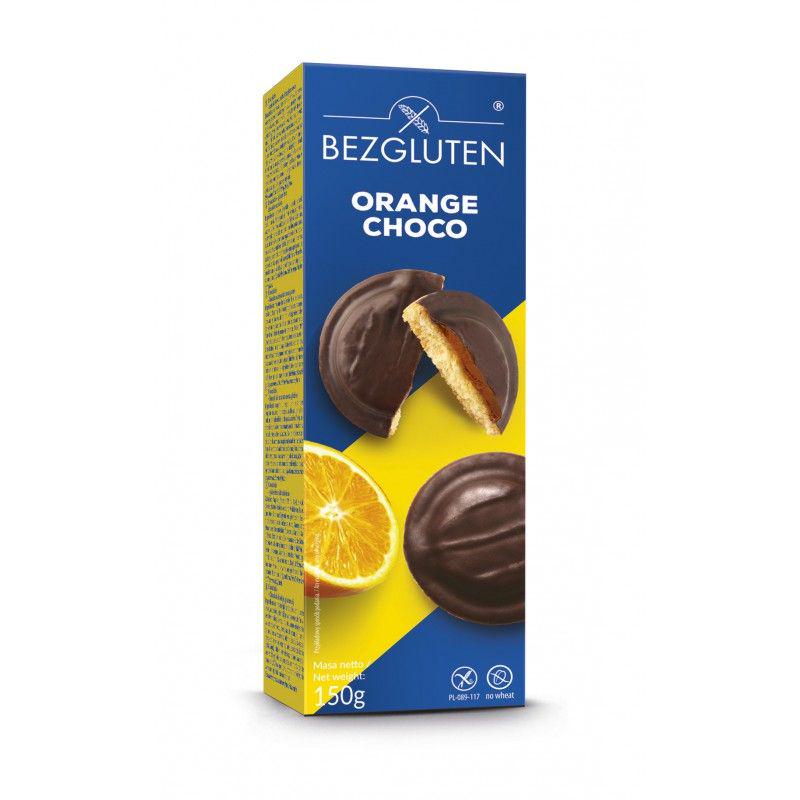 Печенье без глютена Bezgluten с апельсиновым желе в шоколаде 150 г